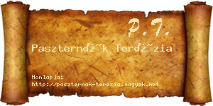 Paszternák Terézia névjegykártya