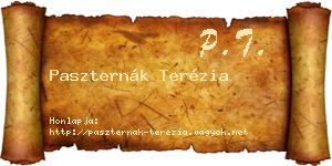 Paszternák Terézia névjegykártya